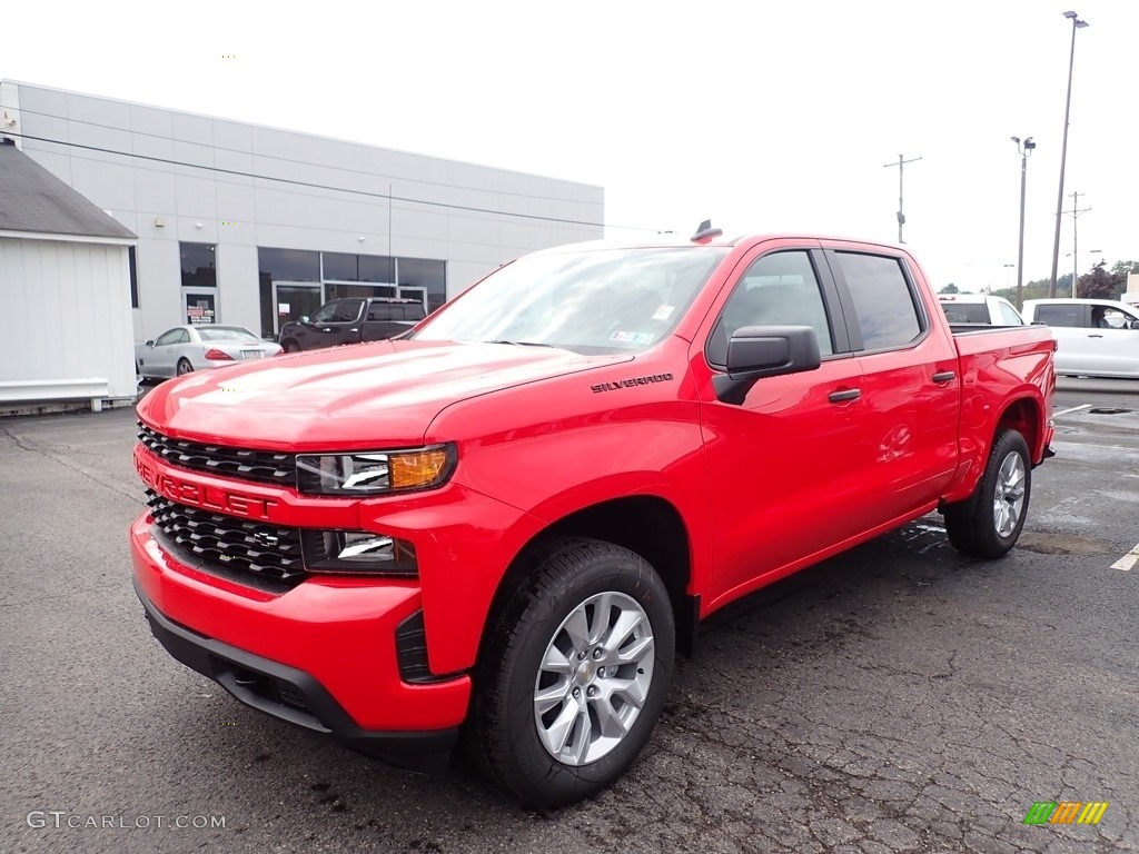 2020 Silverado 1500 Custom Crew Cab 4x4 - Red Hot / Jet Black photo #1