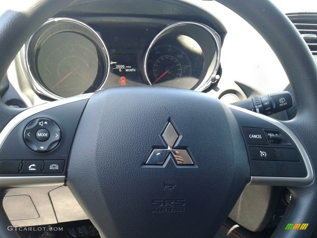 2019 Mitsubishi Outlander Sport ES Black Steering Wheel Photo #138962676