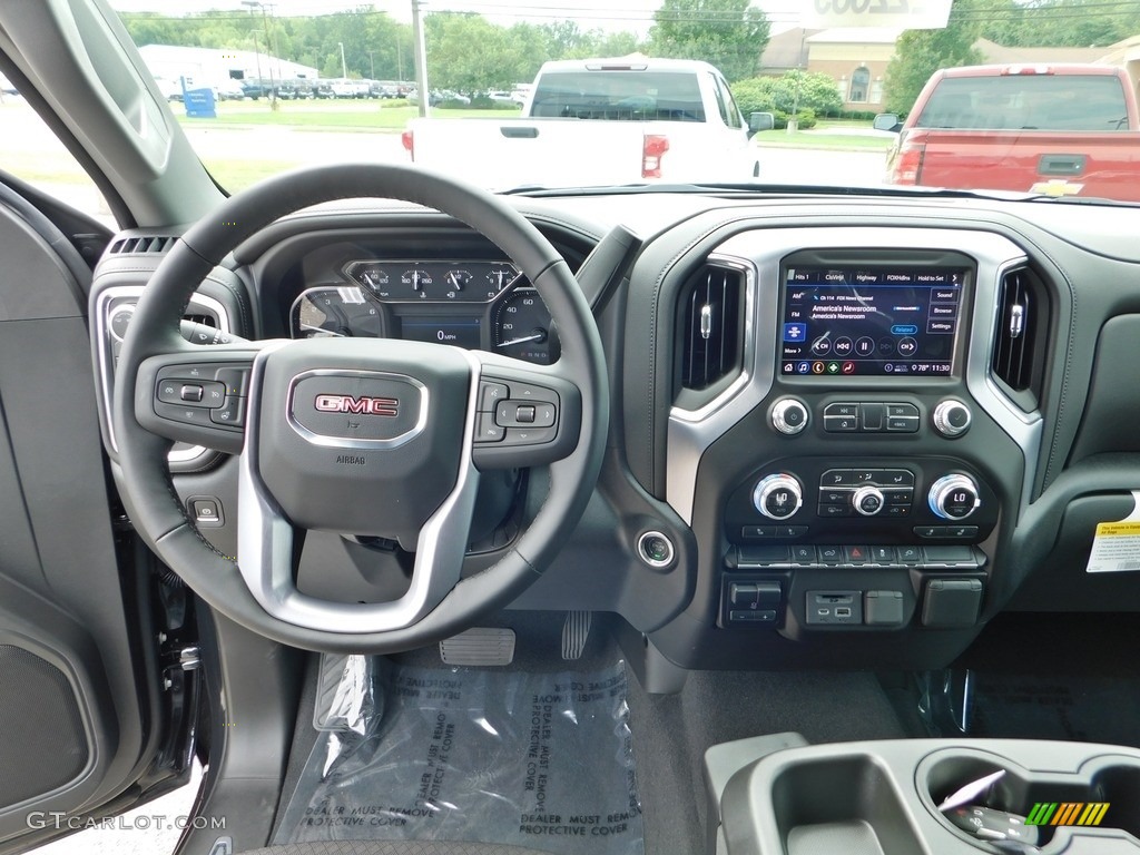 2020 Sierra 1500 SLE Crew Cab 4WD - Carbon Black Metallic / Jet Black photo #3