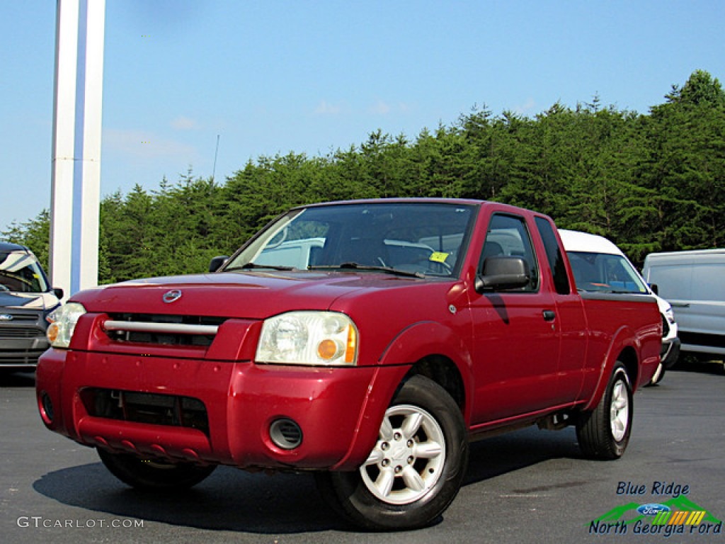 2004 Frontier XE King Cab - Red Brawn Metallic / Gray photo #1