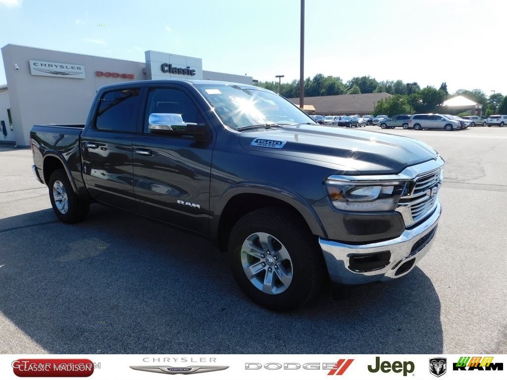 2020 1500 Laramie Crew Cab 4x4 - Granite Crystal Metallic / Black photo #1