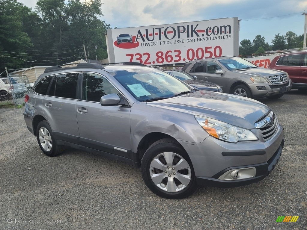 2010 Outback 3.6R Premium Wagon - Steel Silver Metallic / Off Black photo #1