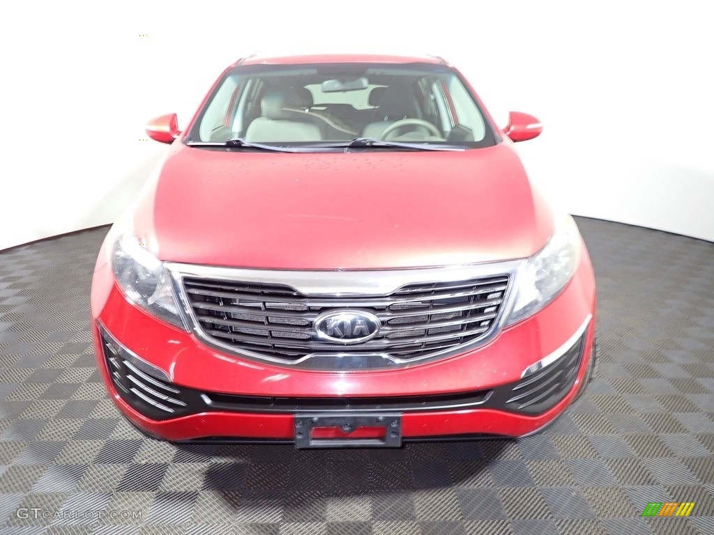 2011 Sportage LX - Signal Red / Alpine Gray photo #4