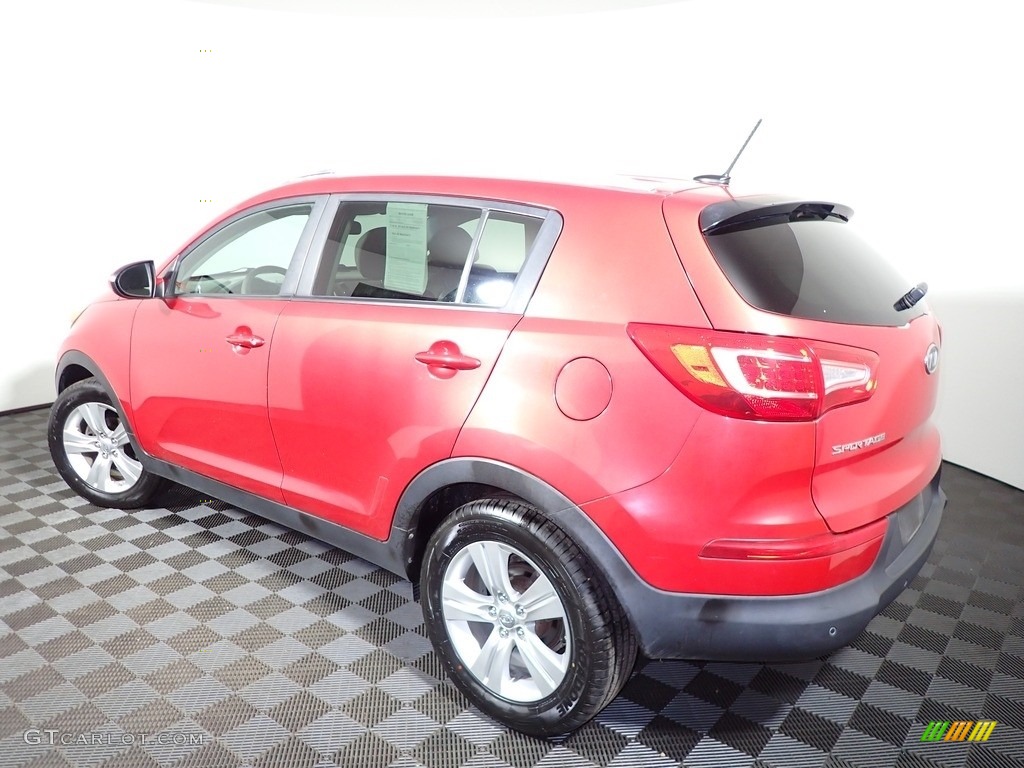 2011 Sportage LX - Signal Red / Alpine Gray photo #9
