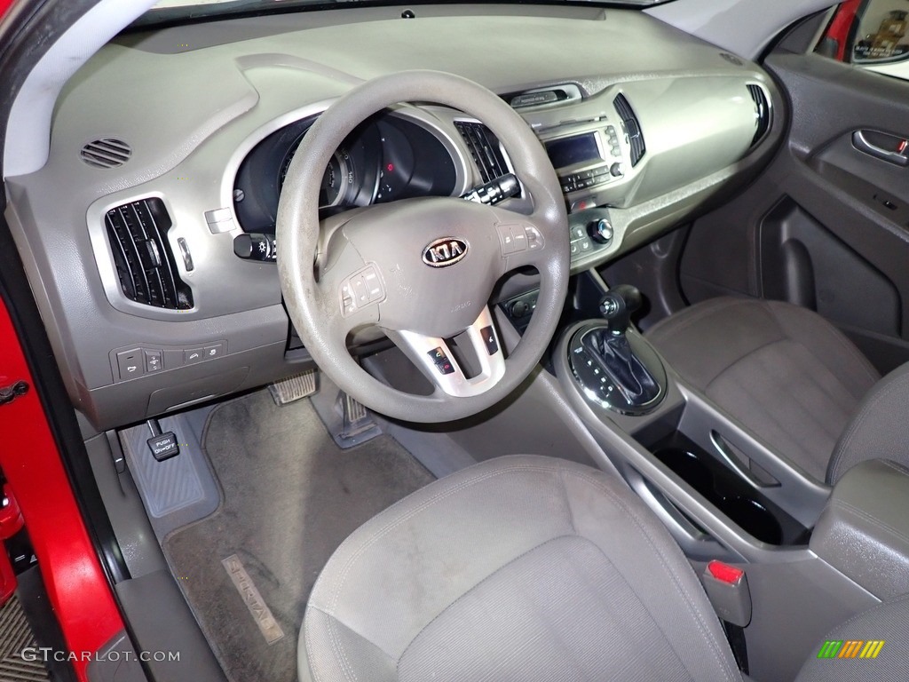 2011 Sportage LX - Signal Red / Alpine Gray photo #19