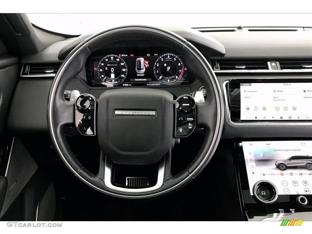 2018 Land Rover Range Rover Velar R Dynamic SE Ebony Steering Wheel Photo #138968286