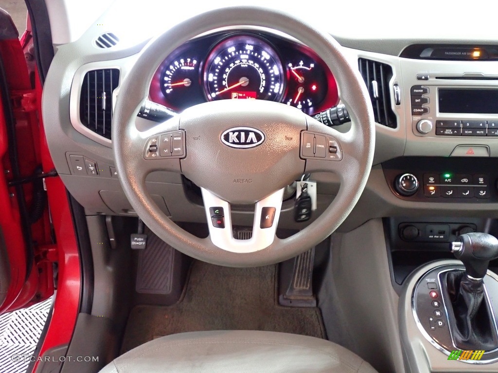 2011 Sportage LX - Signal Red / Alpine Gray photo #30