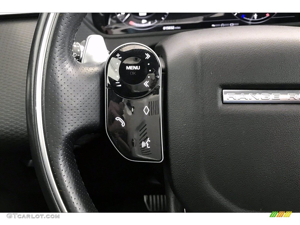 2018 Land Rover Range Rover Velar R Dynamic SE Ebony Steering Wheel Photo #138968640