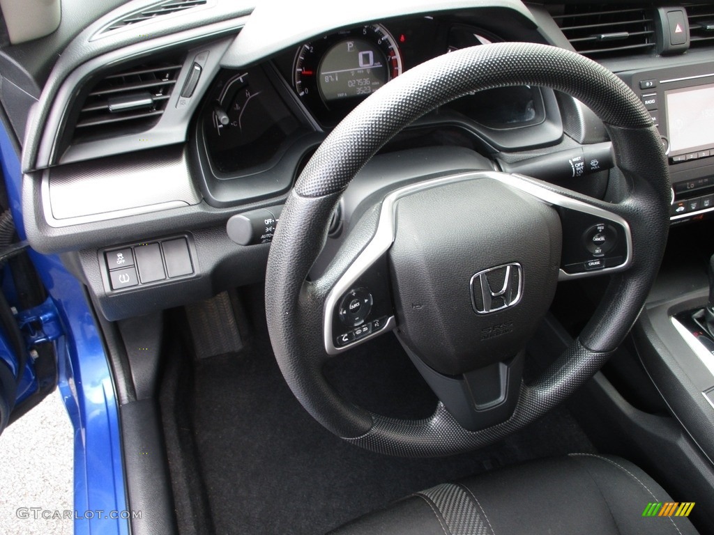 2018 Civic LX Sedan - Aegean Blue Metallic / Black photo #12