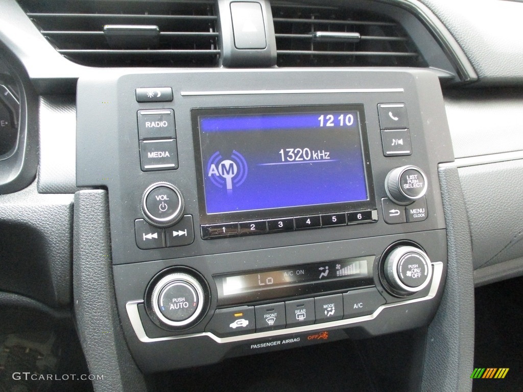 2018 Civic LX Sedan - Aegean Blue Metallic / Black photo #14