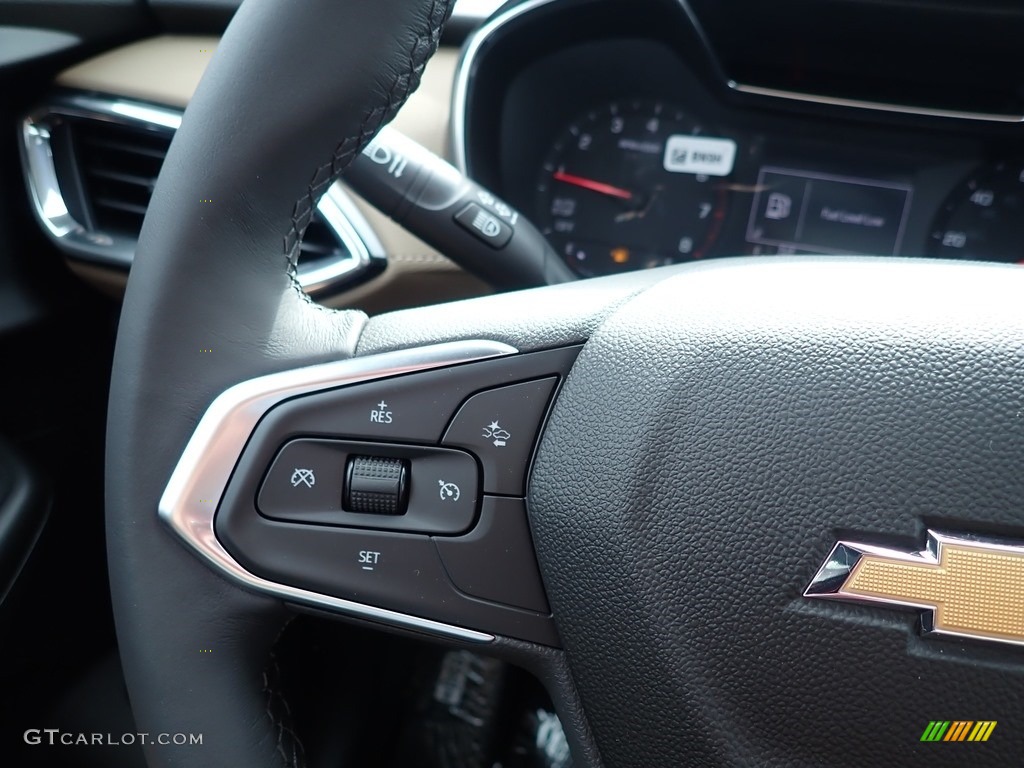 2021 Chevrolet Trailblazer ACTIV AWD Jet Black/Almond Butter Steering Wheel Photo #138969348