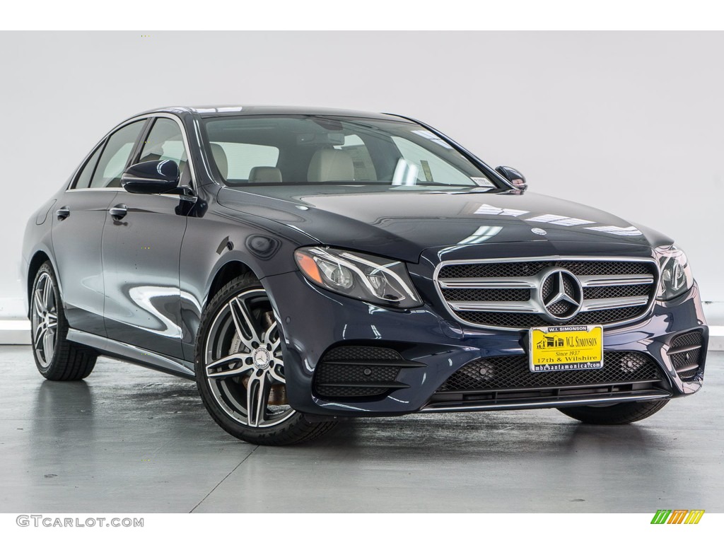 2018 E 300 Sedan - Lunar Blue Metallic / Macchiato Beige/Black photo #11