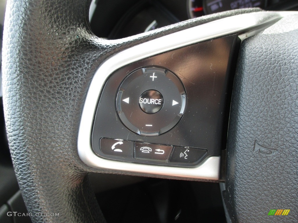 2018 Civic LX Sedan - Aegean Blue Metallic / Black photo #17