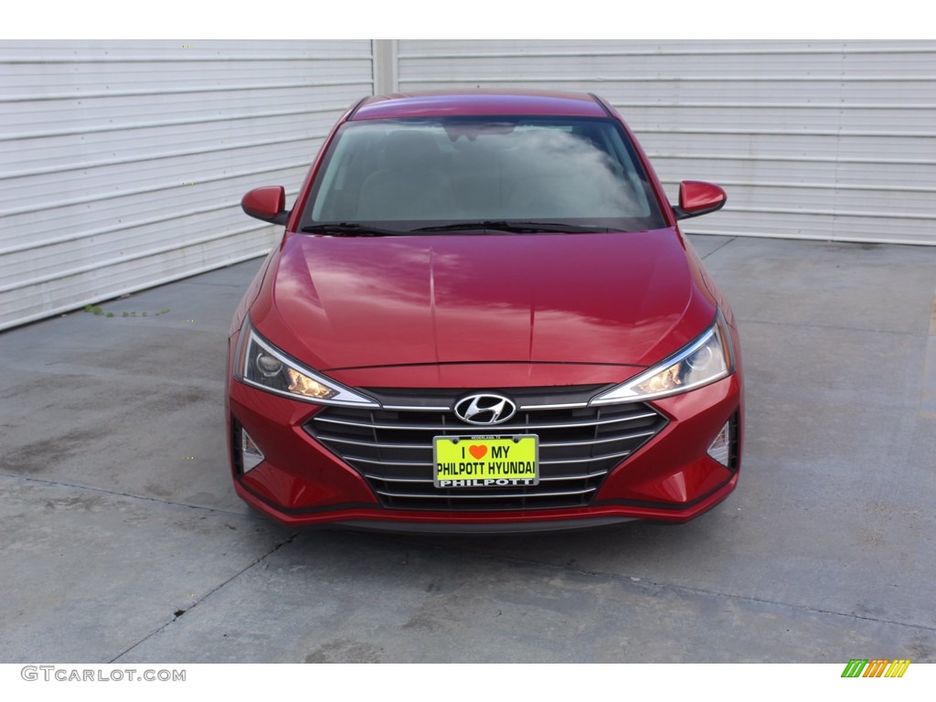 2019 Elantra SEL - Scarlet Red / Gray photo #3