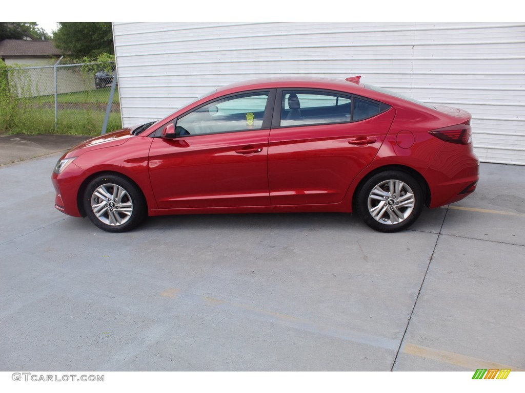 2019 Elantra SEL - Scarlet Red / Gray photo #7