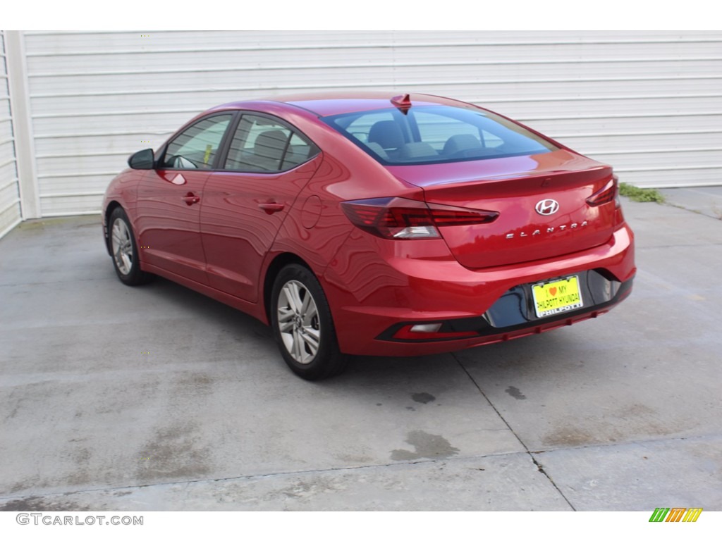2019 Elantra SEL - Scarlet Red / Gray photo #8