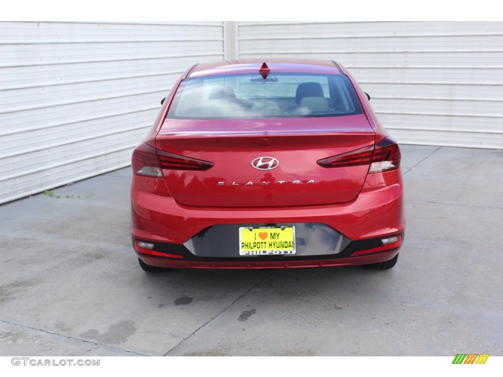 2019 Elantra SEL - Scarlet Red / Gray photo #9