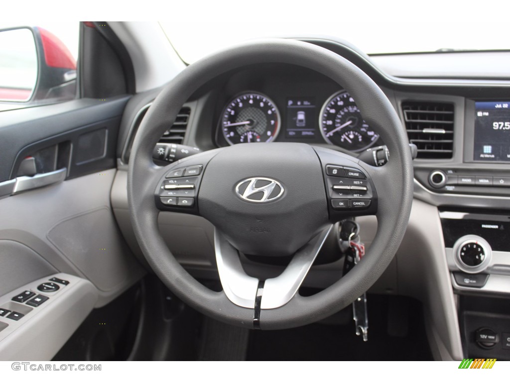 2019 Elantra SEL - Scarlet Red / Gray photo #26