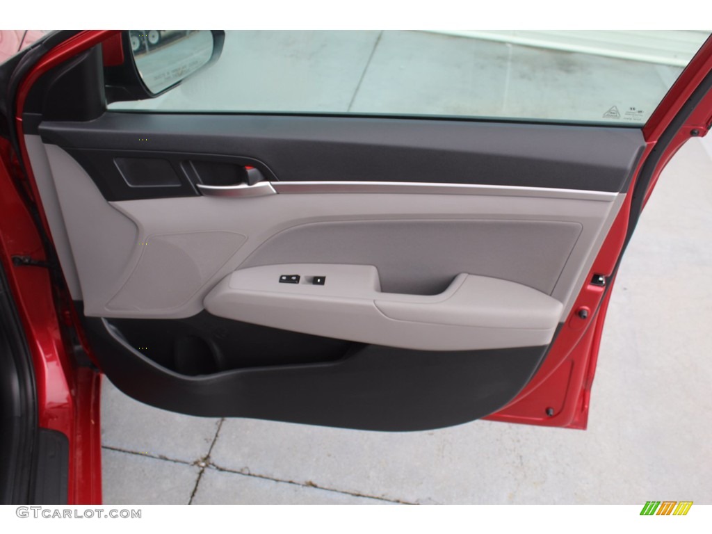 2019 Elantra SEL - Scarlet Red / Gray photo #30