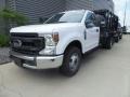 2020 Oxford White Ford F350 Super Duty XL Regular Cab 4x4 Chassis Dump Truck  photo #1