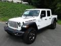 2020 Bright White Jeep Gladiator Rubicon 4x4  photo #2