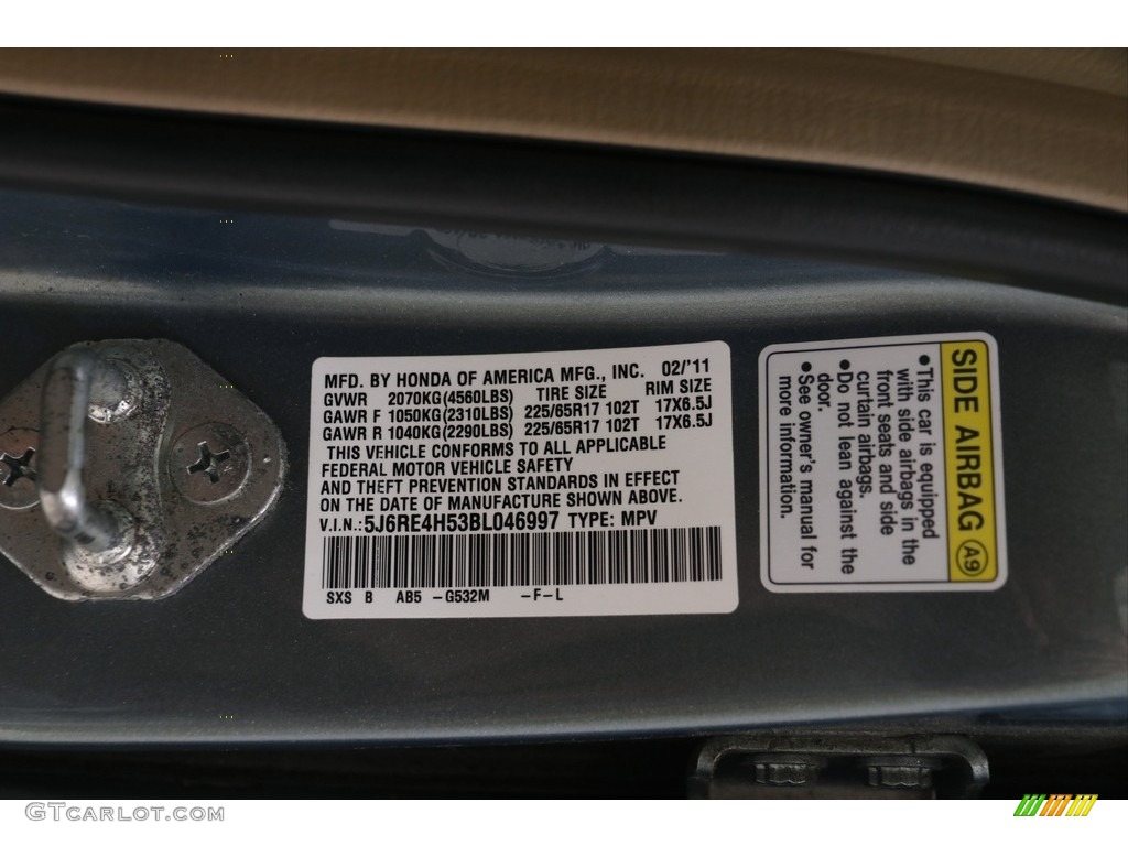 2011 CR-V EX 4WD - Opal Sage Metallic / Ivory photo #20