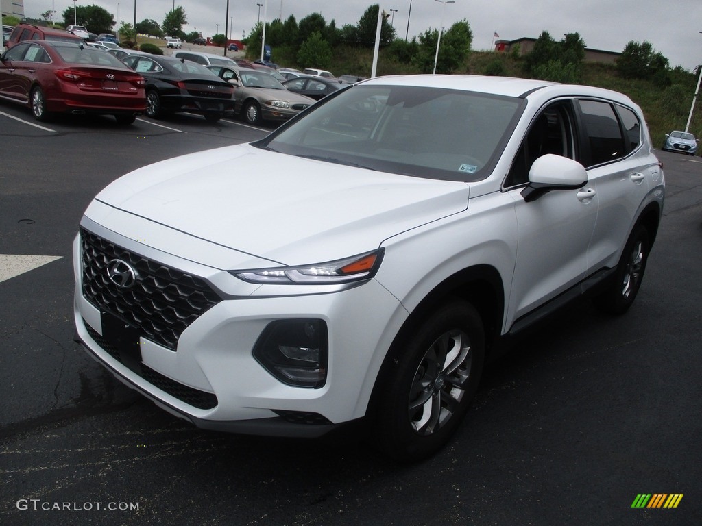 2019 Santa Fe SE AWD - Quartz White / Black photo #7