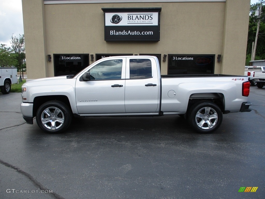 2016 Silverado 1500 WT Double Cab 4x4 - Silver Ice Metallic / Dark Ash/Jet Black photo #1