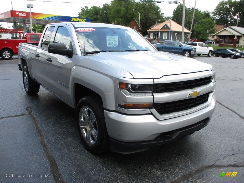 2016 Silverado 1500 WT Double Cab 4x4 - Silver Ice Metallic / Dark Ash/Jet Black photo #5