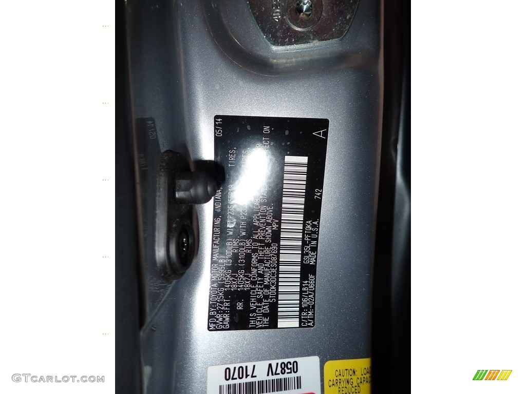 2014 Sienna XLE AWD - Silver Sky Metallic / Light Gray photo #34