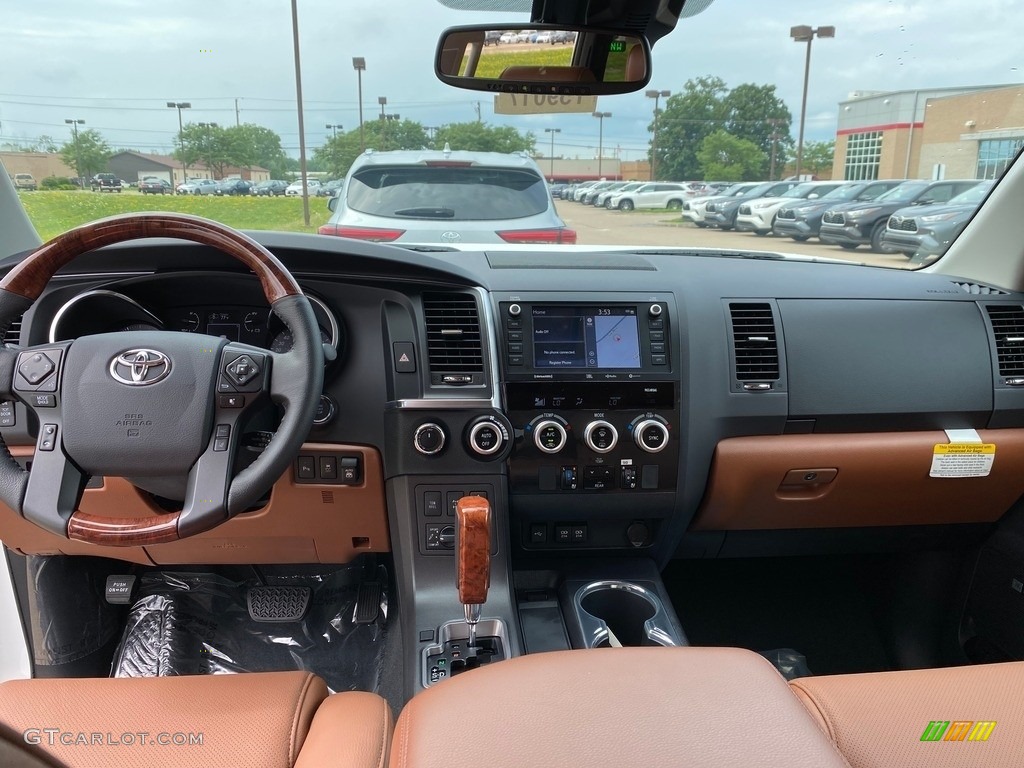 2020 Toyota Sequoia Platinum 4x4 Red Rock/Black Dashboard Photo #138988926