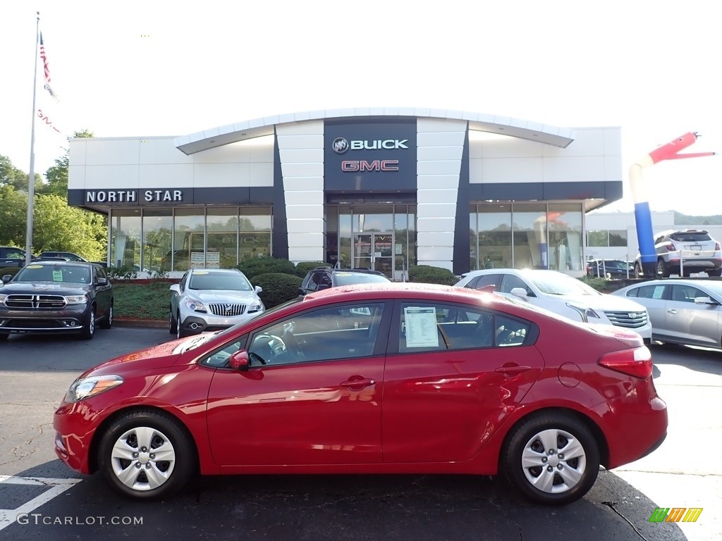 2016 Forte LX Sedan - Crimson Red / Black photo #1