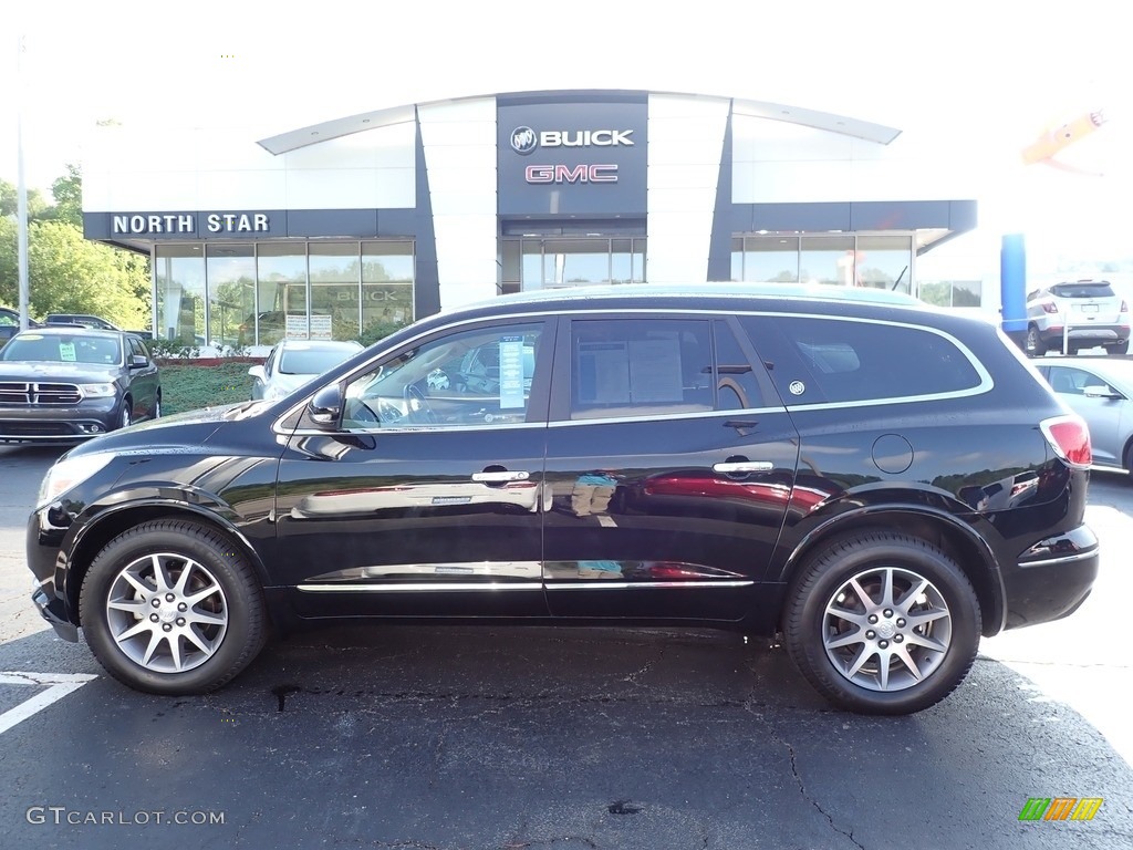 2017 Enclave Leather AWD - Ebony Twilight Metallic / Choccachino photo #13