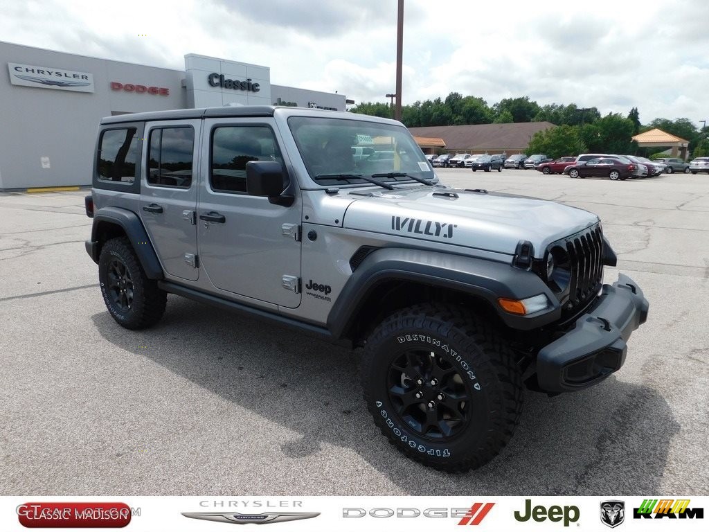 2020 Wrangler Unlimited Willys 4x4 - Billet Silver Metallic / Black photo #1