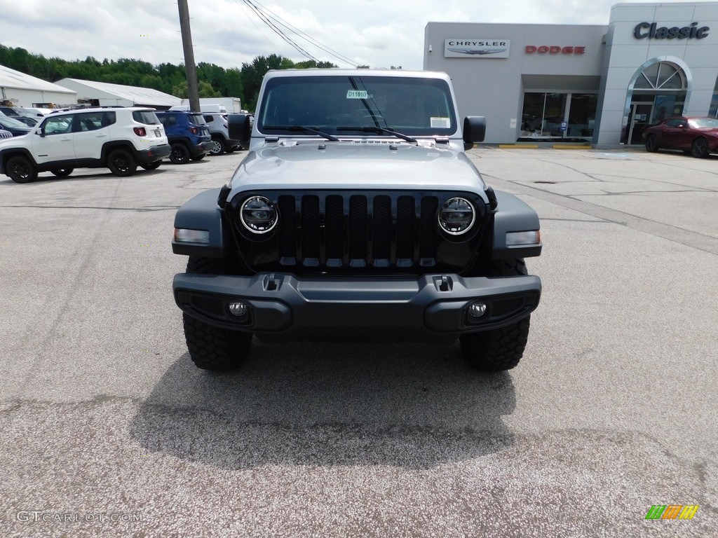 2020 Wrangler Unlimited Willys 4x4 - Billet Silver Metallic / Black photo #3