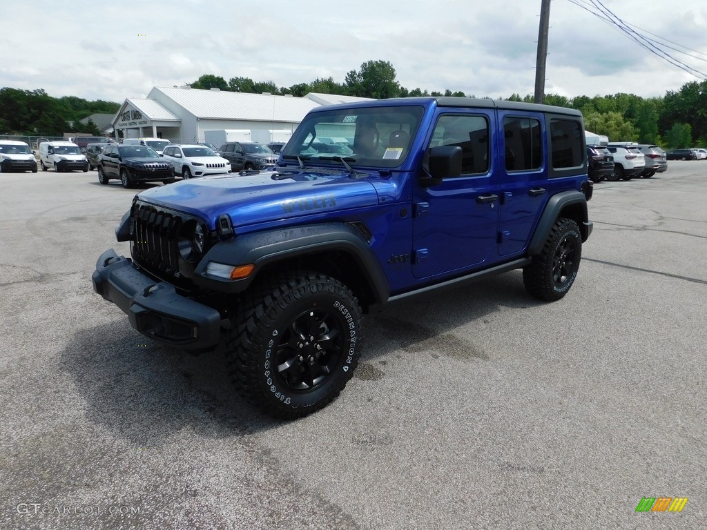 2020 Wrangler Unlimited Sport 4x4 - Ocean Blue Metallic / Black photo #2