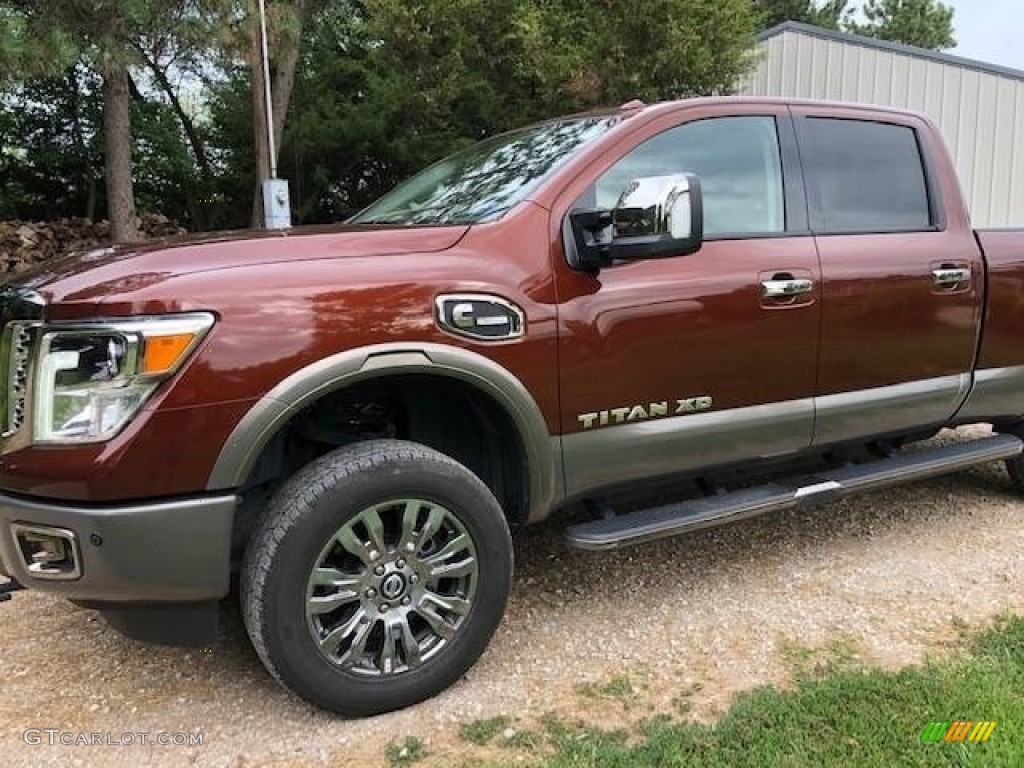 Forged Copper 2017 Nissan TITAN XD Platinum Reserve Crew Cab 4x4 Exterior Photo #138992934