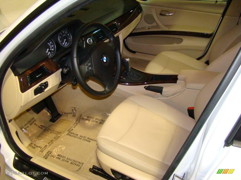 2007 3 Series 328xi Sedan - Alpine White / Beige photo #8