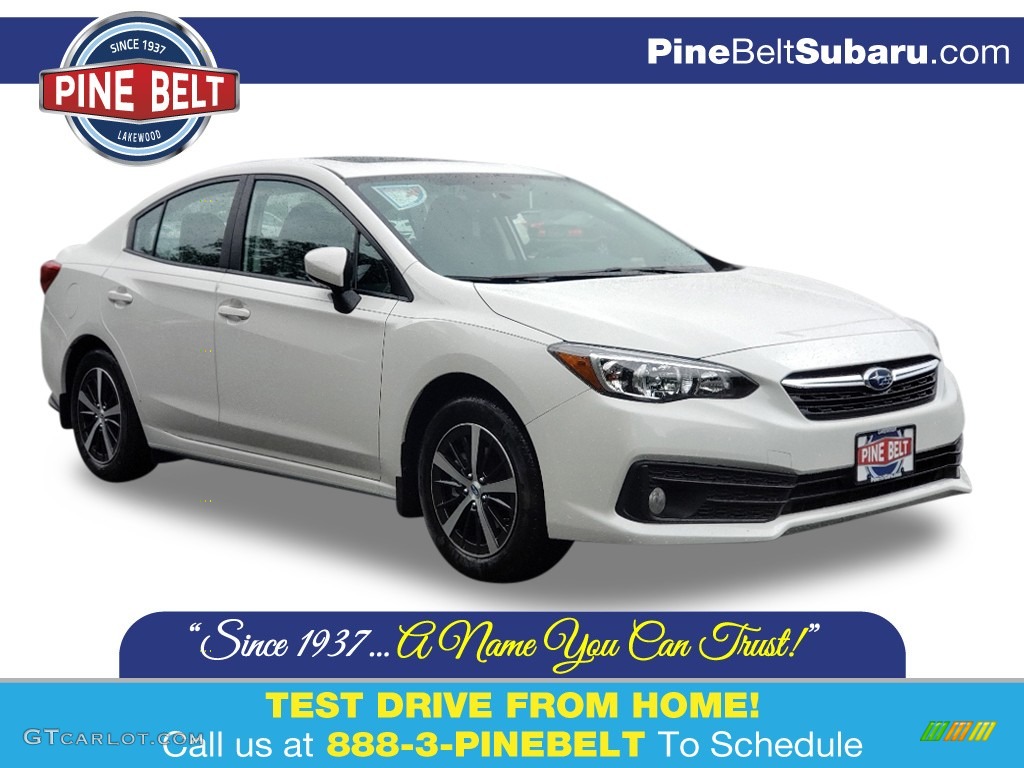 2020 Impreza Premium Sedan - Crystal White Pearl / Black photo #1