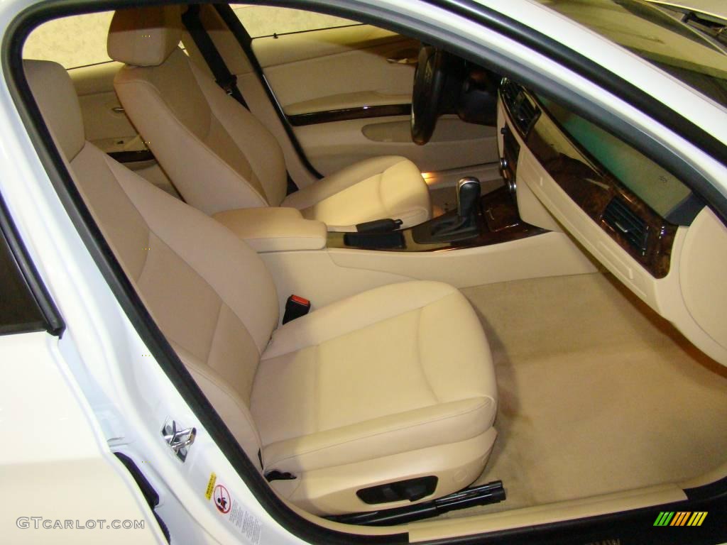 2007 3 Series 328xi Sedan - Alpine White / Beige photo #13