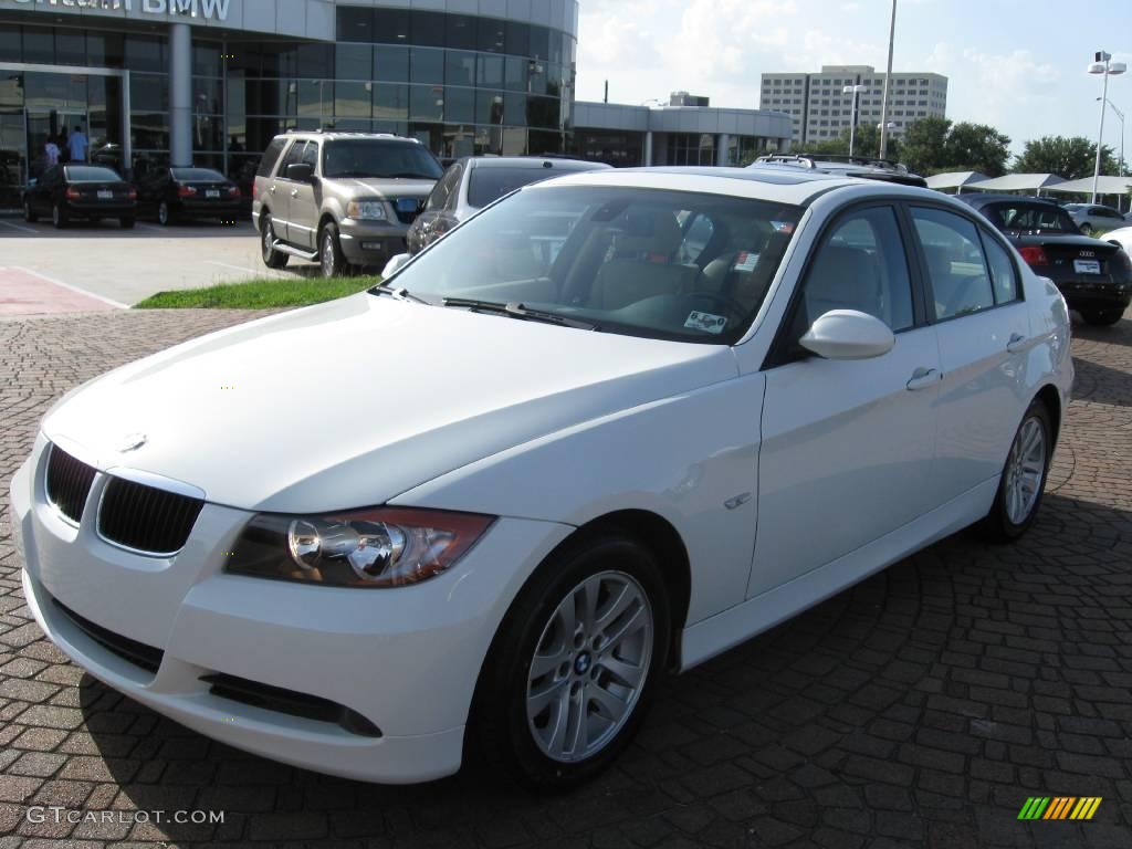 2007 3 Series 328i Sedan - Alpine White / Beige photo #2