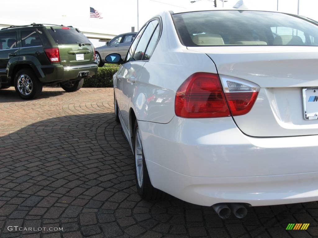 2007 3 Series 328i Sedan - Alpine White / Beige photo #8