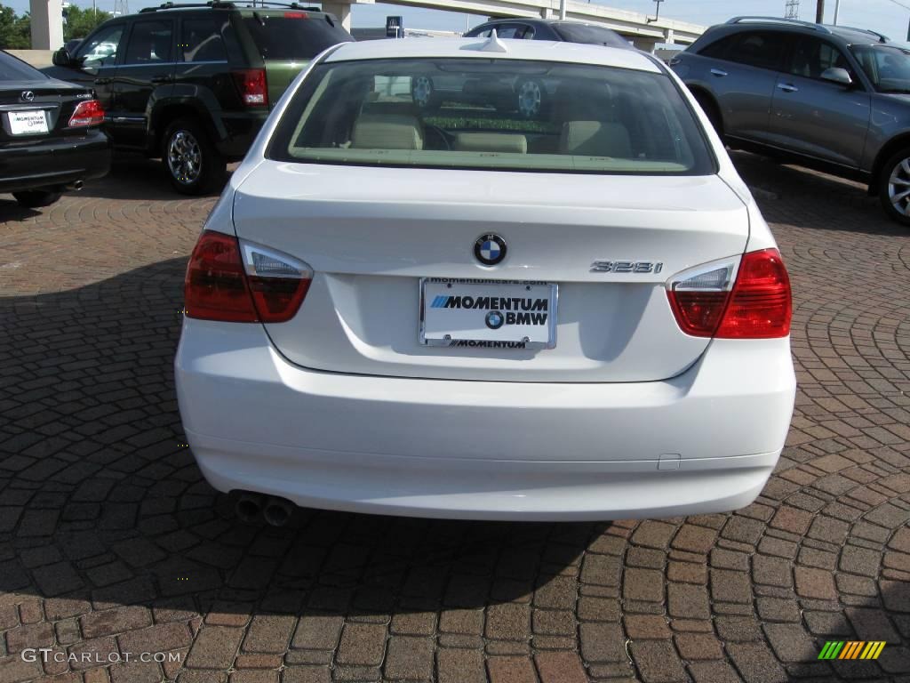 2007 3 Series 328i Sedan - Alpine White / Beige photo #9