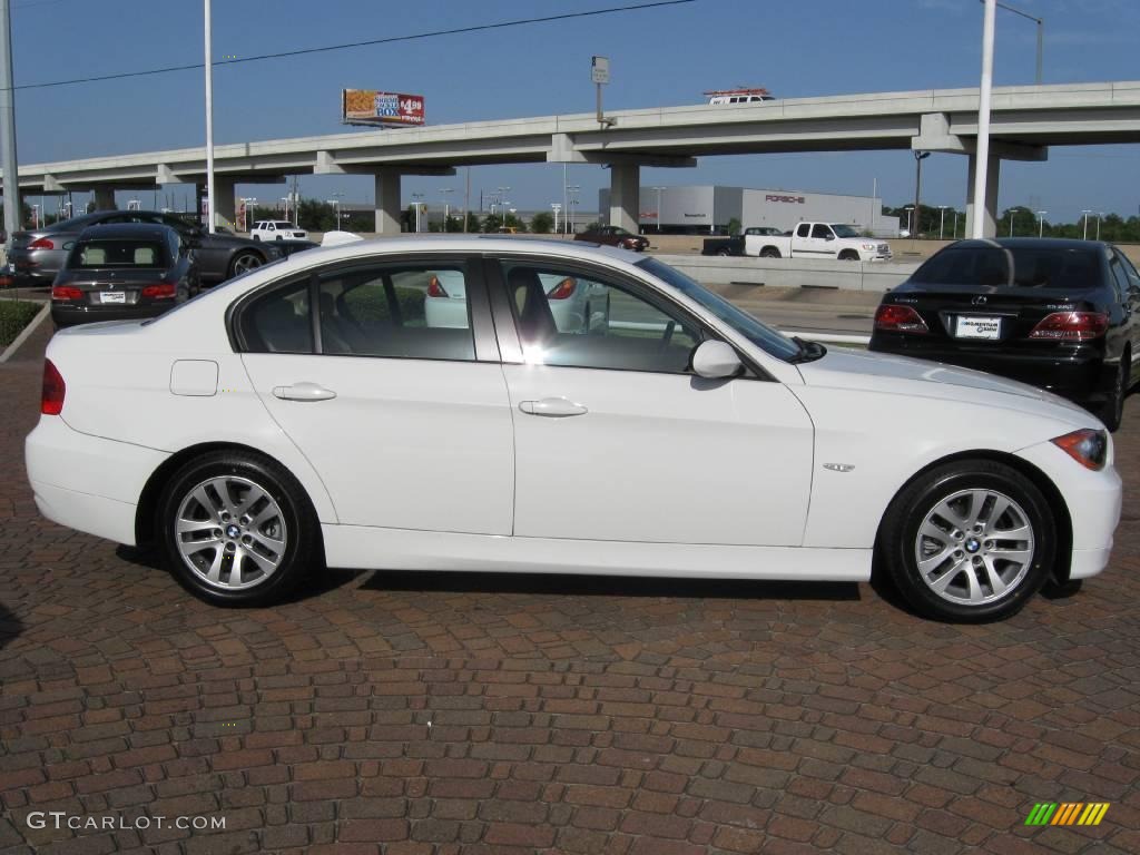 2007 3 Series 328i Sedan - Alpine White / Beige photo #13