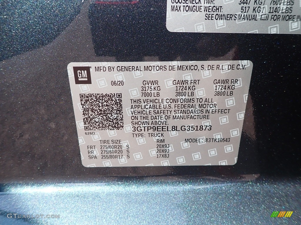 2020 Sierra 1500 AT4 Crew Cab 4WD - Dark Sky Metallic / Jet Black photo #10