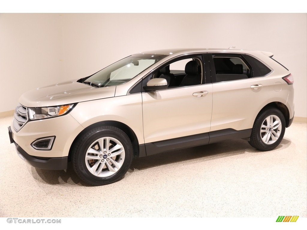 2017 Edge SEL AWD - White Gold Metallic / Ebony photo #3