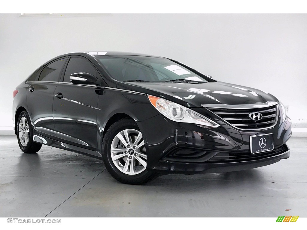2014 Sonata GLS - Phantom Black Metallic / Gray photo #33