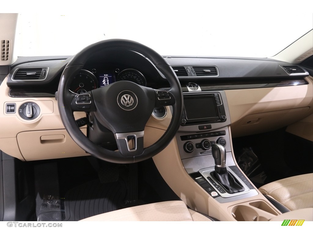 2017 Volkswagen CC 2.0T Sport Dessert Beige/Black Two Tone Dashboard Photo #138998549