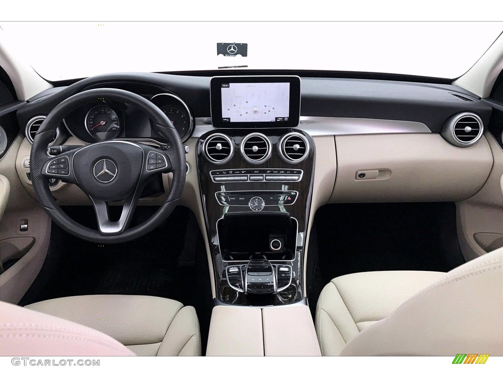 2017 Mercedes-Benz C 300 Sedan Silk Beige/Black Dashboard Photo #138998759