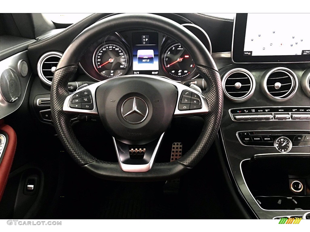 2017 C 300 Cabriolet - Polar White / Cranberry Red/Black photo #4